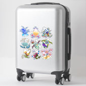 Fairyland Flowers | Wit of helder Sticker (Koffer)