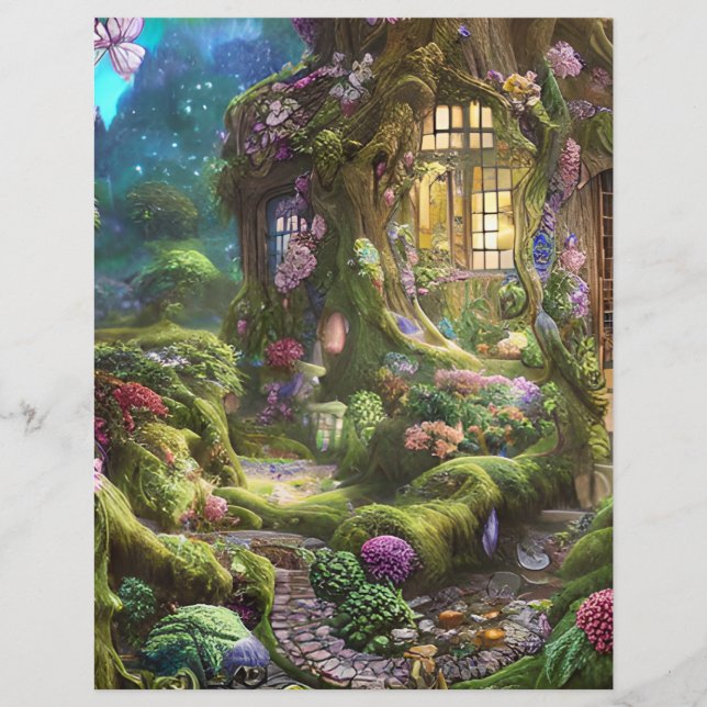 Fairyland Forest Graphic Briefhoofd (Voorkant)