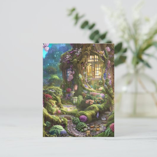 Fairyland Forest Graphic Briefkaart (Staand voorkant)