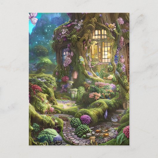 Fairyland Forest Graphic Briefkaart (Voorkant)