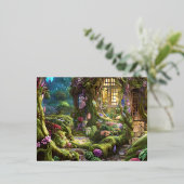 Fairyland Forest Graphic Folie Feestdagen Briefkaart (Staand Voorkant)
