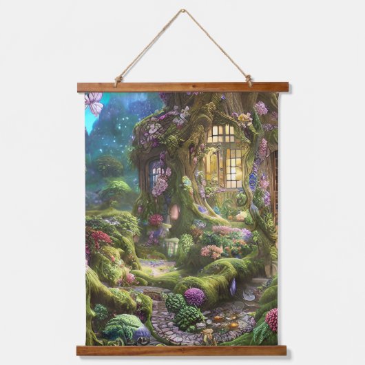 Fairyland Forest Graphic Hangend Wandkleed (Voorkant)