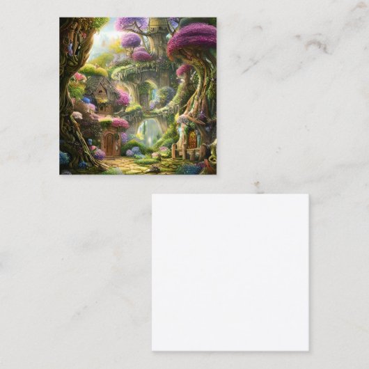 Fairyland Forest Graphic Vierkante Visitekaartje (Voorkant / Achterkant)
