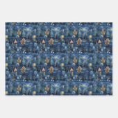Fairyland Landscape Navy Blue Night  Inpakpapier Vel (Voorkant)