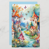 Fairyland magisch kasteel briefpapier (Voorkant / Achterkant)