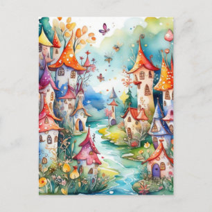 Fairyland magisch kasteel feestdagenkaart