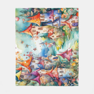 Fairyland magisch kasteel fleece deken