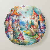 Fairyland magisch kasteel rond kussen (Voorkant)
