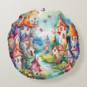 Fairyland magisch kasteel rond kussen (Achterkant)