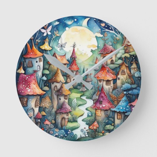 Fairyland magisch kasteel ronde klok (Voorkant)