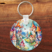 Fairyland magisch kasteel sleutelhanger (Voorkant)