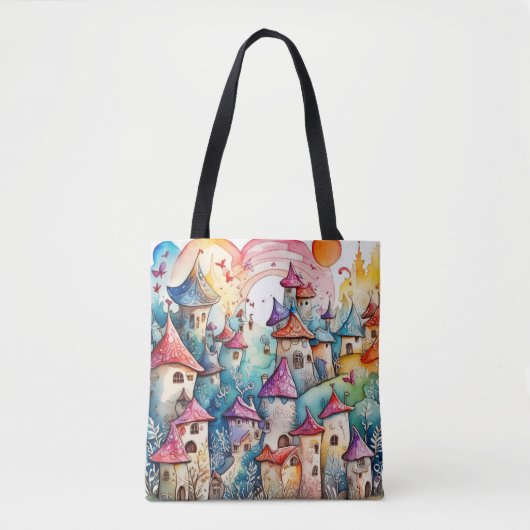Fairyland magisch kasteel tote bag (Voorkant)