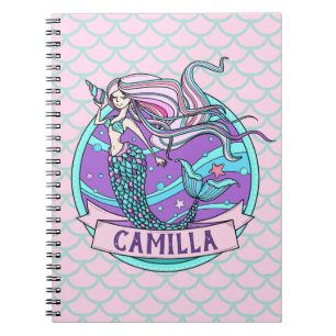 Fairyland Mermaid   Cute Dainty Pink op maat Notitieboek