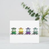 Fairyland's Jolly Trolly in Oakland Feestdagenkaart (Staand voorkant)