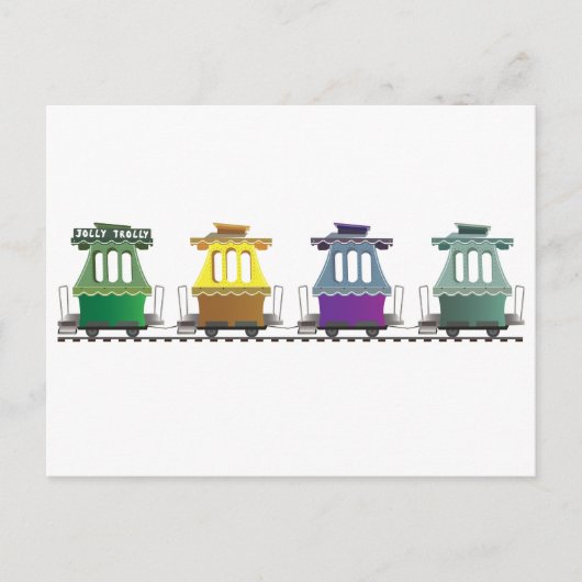 Fairyland's Jolly Trolly in Oakland Feestdagenkaart (Voorkant)