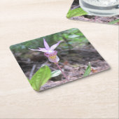 Fairyslipper Orchid Flower Kartonnen Onderzetters (Schuin)