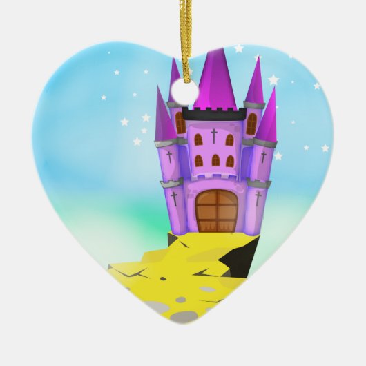 Fairytail Castle cartoon Keramisch Ornament (Voorkant)