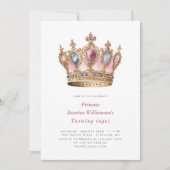 Fairytail prinses roze verjaardagsfeest kaart (Voorkant)