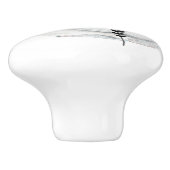 Fairytale afbeelding van zwaan Folk Botanisch Keramische Knop (Zijkant)