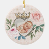 Fairytale Alice in Wonderland 1st Christmas Photo Keramisch Ornament (Achterkant)