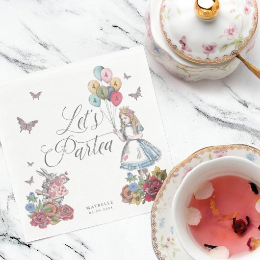 Fairytale Alice in Wonderland: Birthday Tea Party Servet