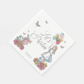 Fairytale Alice in Wonderland: Birthday Tea Party Servet (Hoek)