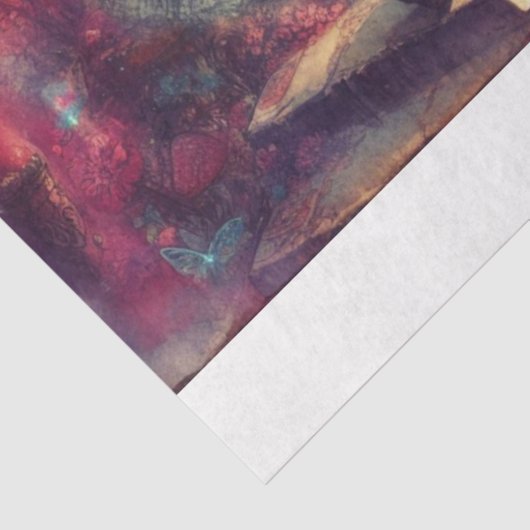 Fairytale Alice In Wonderland Castle Decoupage Tissuepapier (Detail)