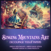 Fairytale Alice In Wonderland Castle Decoupage Tissuepapier