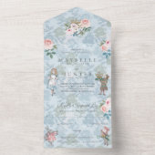 Fairytale  Alice in Wonderland Storybook All In One Uitnodiging (Binnen)