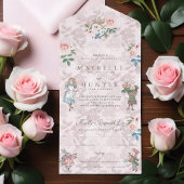 Fairytale  Alice in Wonderland Storybook All In One Uitnodiging