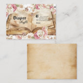 Fairytale Baby Shower Diaper Raffle Informatiekaartje (Voorkant / Achterkant)