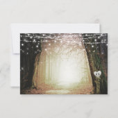 Fairytale betoverende bosgolden Save the Date (Achterkant)