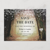Fairytale betoverende bosgolden Save the Date Aankondigingskaart (Voorkant)