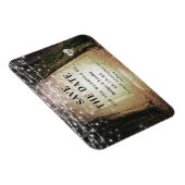 Fairytale betoverende bosgolden Save the Date Magneet (Rechterzijde)