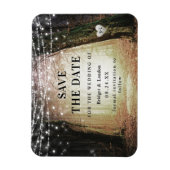 Fairytale betoverende bosgolden Save the Date Magneet (Verticaal)