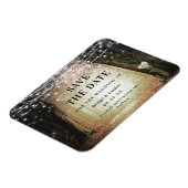 Fairytale betoverende bosgolden Save the Date Magneet (Linkerzijde)