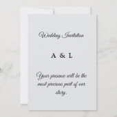 Fairytale Book One Story Water wedding Invitation Kaart (Achterkant)