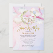 Fairytale boskonijnenroze | Baby shower per post Kaart (Voorkant)