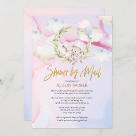 Fairytale boskonijnenroze | Baby shower per post Kaart