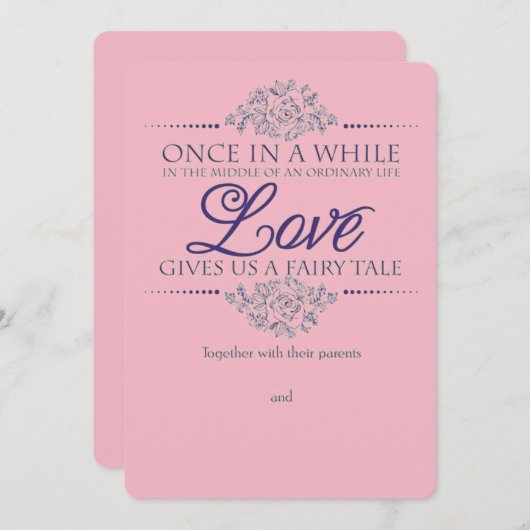 Fairytale bruiloft (Voorkant / Achterkant)