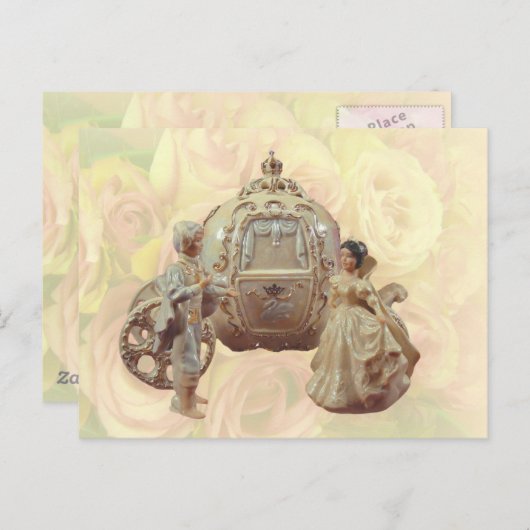 Fairytale bruiloft briefkaart (Voorkant / Achterkant)