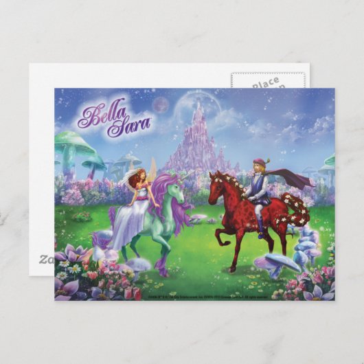 Fairytale bruiloft briefkaart (Voorkant / Achterkant)
