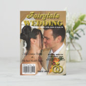 Fairytale bruiloft Gold Glitter Magazine Hoesje Kaart (Staand voorkant)