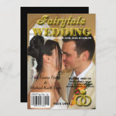 Fairytale bruiloft Gold Glitter Magazine Hoesje Kaart (Voorkant / Achterkant)