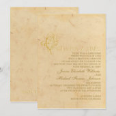 Fairytale bruiloft kaart (Voorkant / Achterkant)