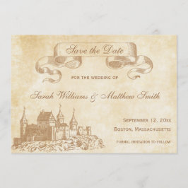 Fairytale bruiloft Sparen de Datum Save The Date