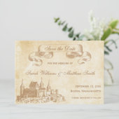 Fairytale bruiloft Sparen de Datum Save The Date (Staand voorkant)