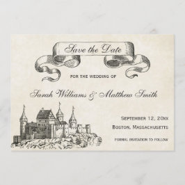 Fairytale bruiloft Sparen de Datum Save The Date