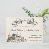 Fairytale bruiloft Sparen de Datum Save The Date (Staand voorkant)