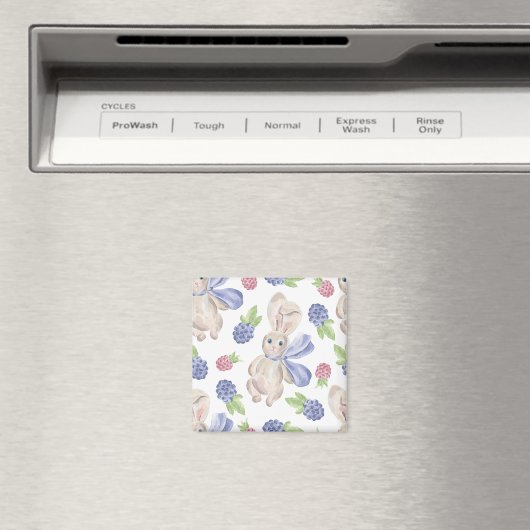 Fairytale Bunny Rabbit met Florals Pattern Magneet (Insitu (Vaatwasser))